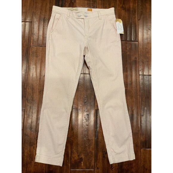 Pilcro and the Letterpress White, Pink, & Blue Striped Skinny Jeans, Size 27 - Picture 1 of 8